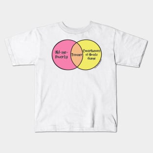 Venn Diagram Teenager Old-age-poverty vs. Consequences of climate change Kids T-Shirt